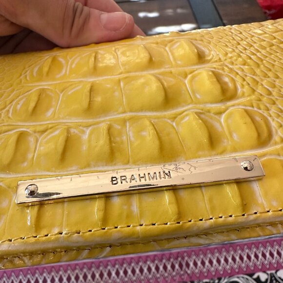 Brahmin Sunflower Yellow Ady Long Snap Wallet, Melbourne, EUC - Picture 8 of 14